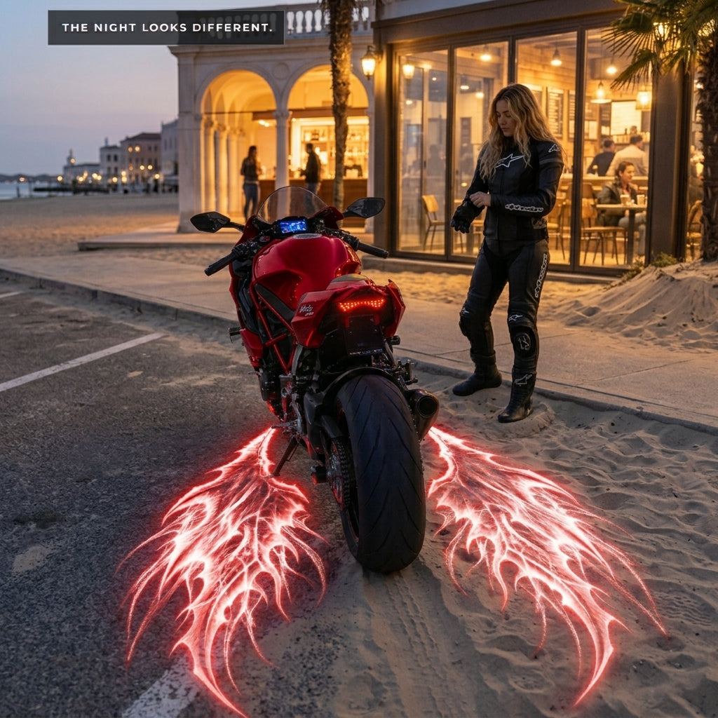 Proyectores LED alas de ángel para moto TrazoraMoto, imagen 3
